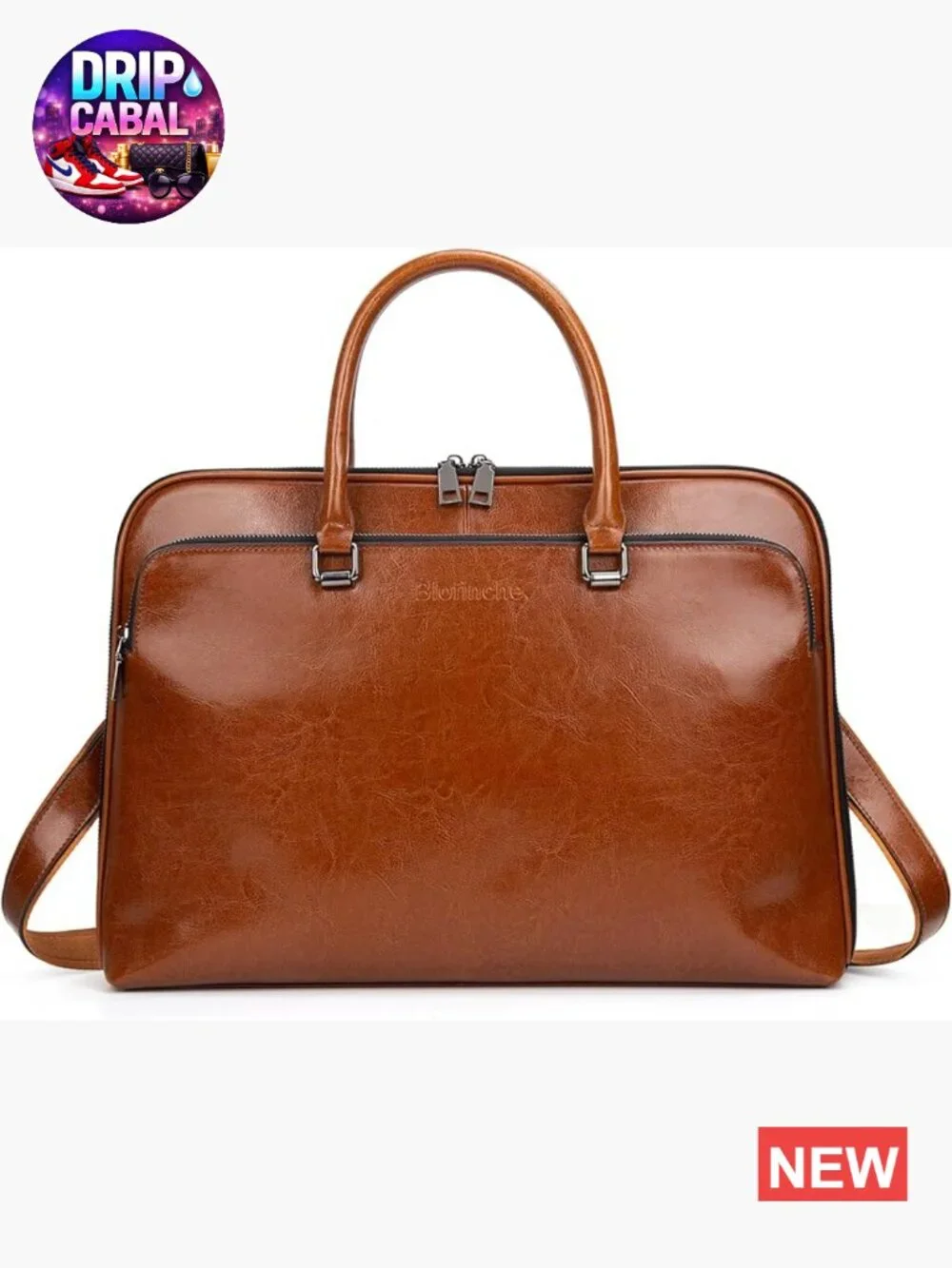 Genuine Leather Laptop Messenger Shoulder Bag Briefcase Satchel 15.6 inch